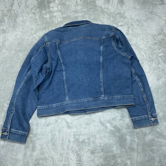 Calvin Klein Womens Denim Jacket Size XL Light Wash Long Sleeve Classic Fit d017 - Picture 8 of 9